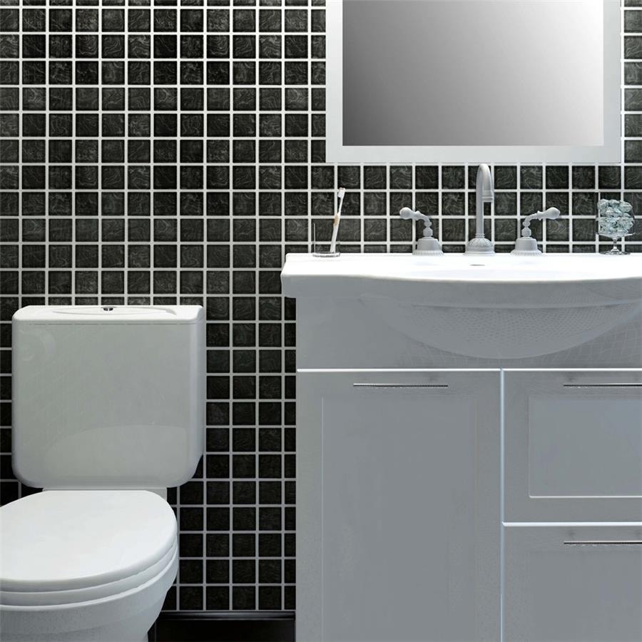 Merola Tile Resort Storm Black 12" x 12" Porcelain Floor and Wall Tile