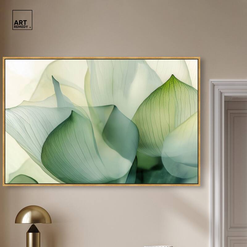 Translucent Floral Layers Canvas by Art Remedy