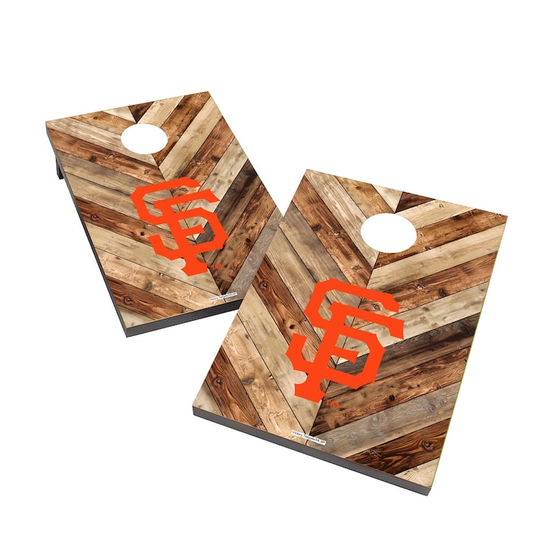 San Francisco Giants 2x4 MLB Cornhole Bag Toss - Include Case & Lights