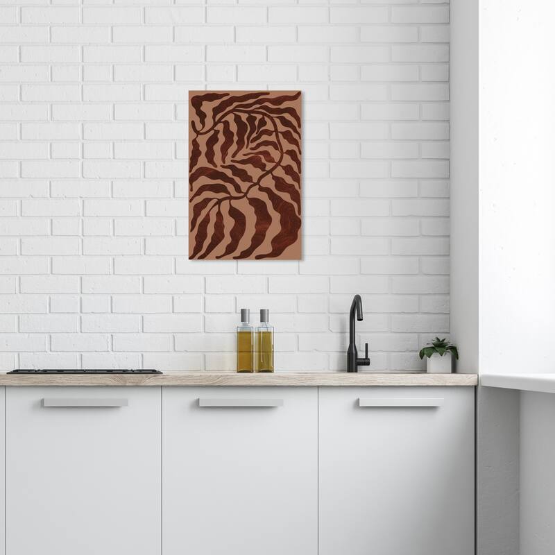Wynwood Studio Canvas Abstract Nature Waves III Brown and Modern & Contemporary Wall Art Canvas Print - 24 x 16