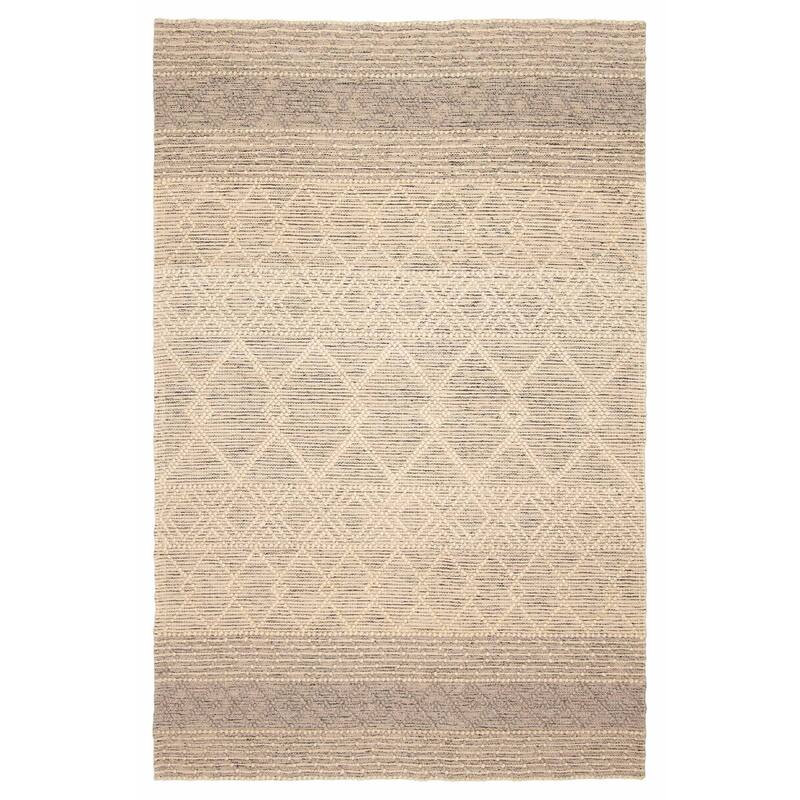 ECARPETGALLERY Braid weave Sienna Cream Wool Rug - 5'1 x 7'9 - Cream - 5'1 x 7'9