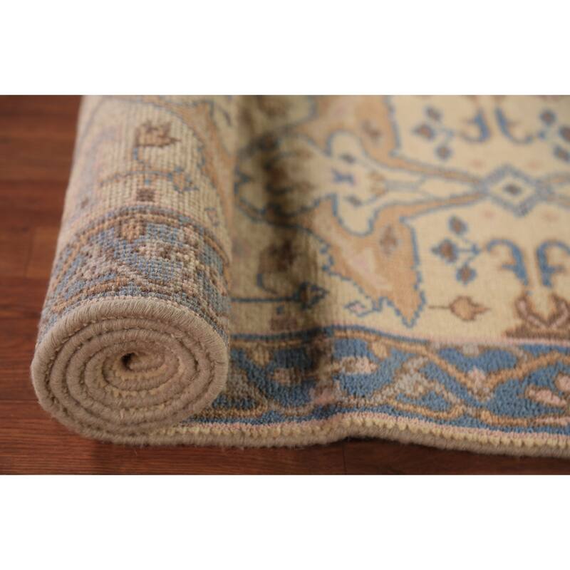 Earth Tone Oushak Oriental Runner Rug Handmade Wool Carpet - 2'6" x 7'10"