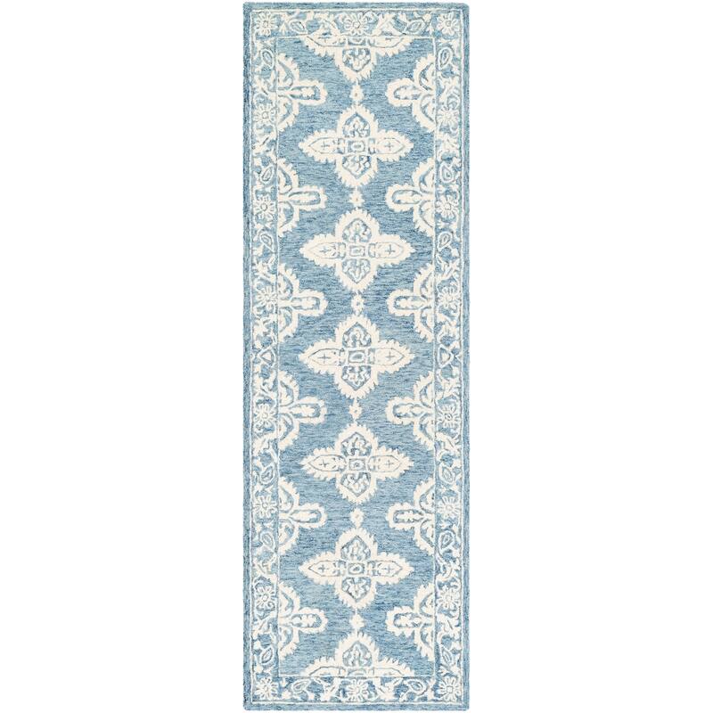 Livabliss Bohemian & Eclectic Granada Medallion Area Rug - 2'6" x 8' - Pale Blue