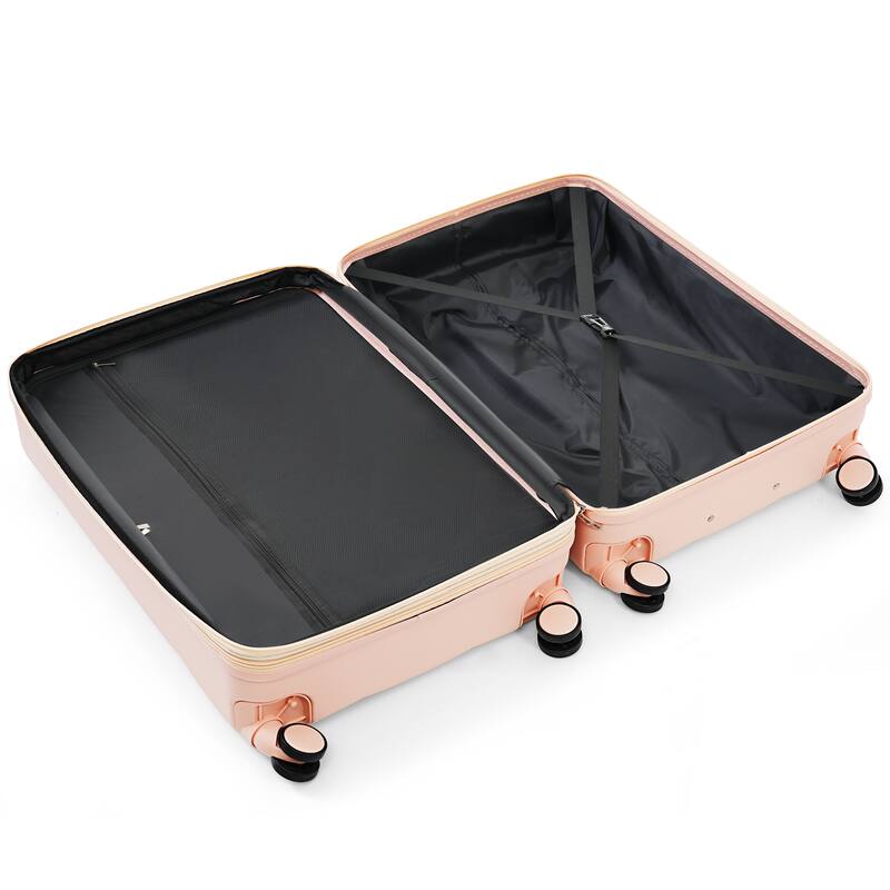 Luggage Set of 3, 20-inch with USB Port and Spinner Wheels