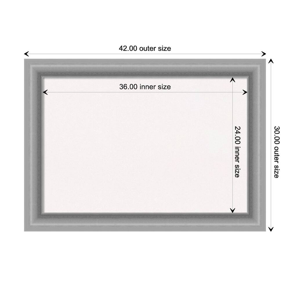 Peak Polished Nickel Framed White Corkboard Bulletin Board