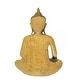 13 Inch Carved Wood Sitting Buddha Sculpture Zen Meditation Art - 12.5 ...