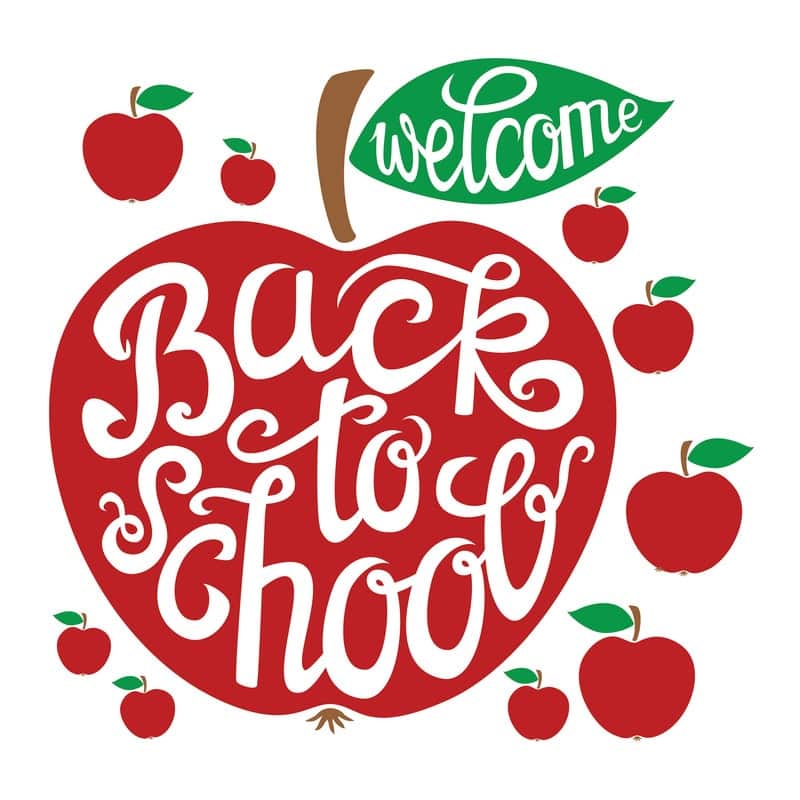 Back to School Apple Wall Decals