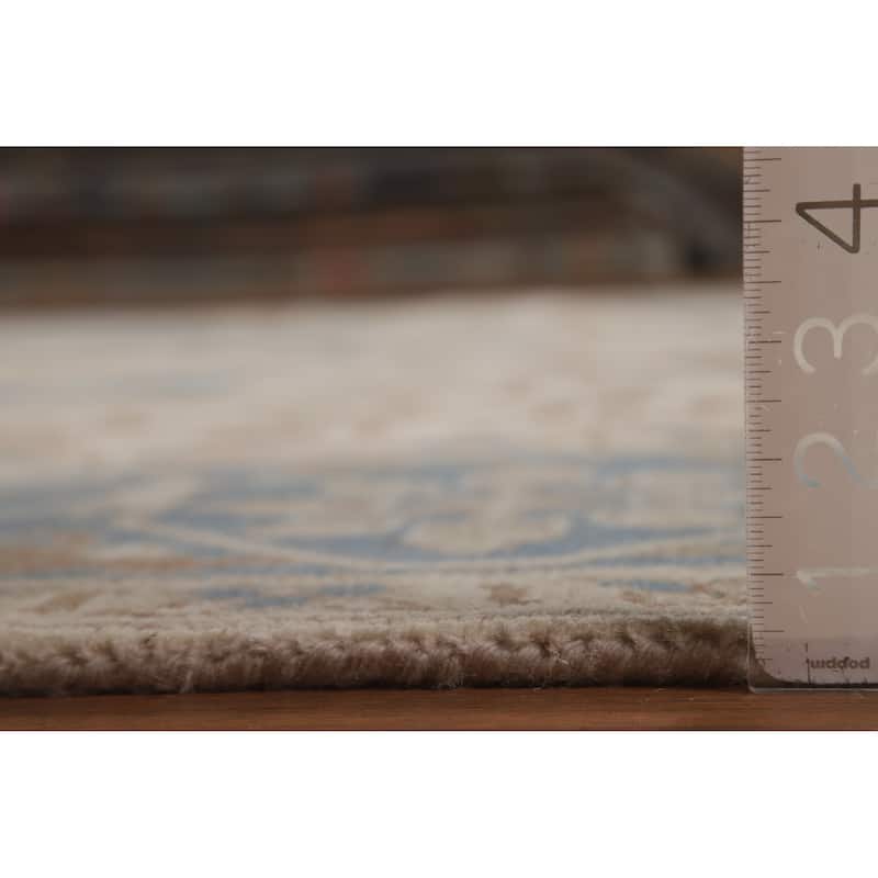 Transitional Oushak Indian Area Rug Handmade Wool Carpet - 8'1" x 10'0"
