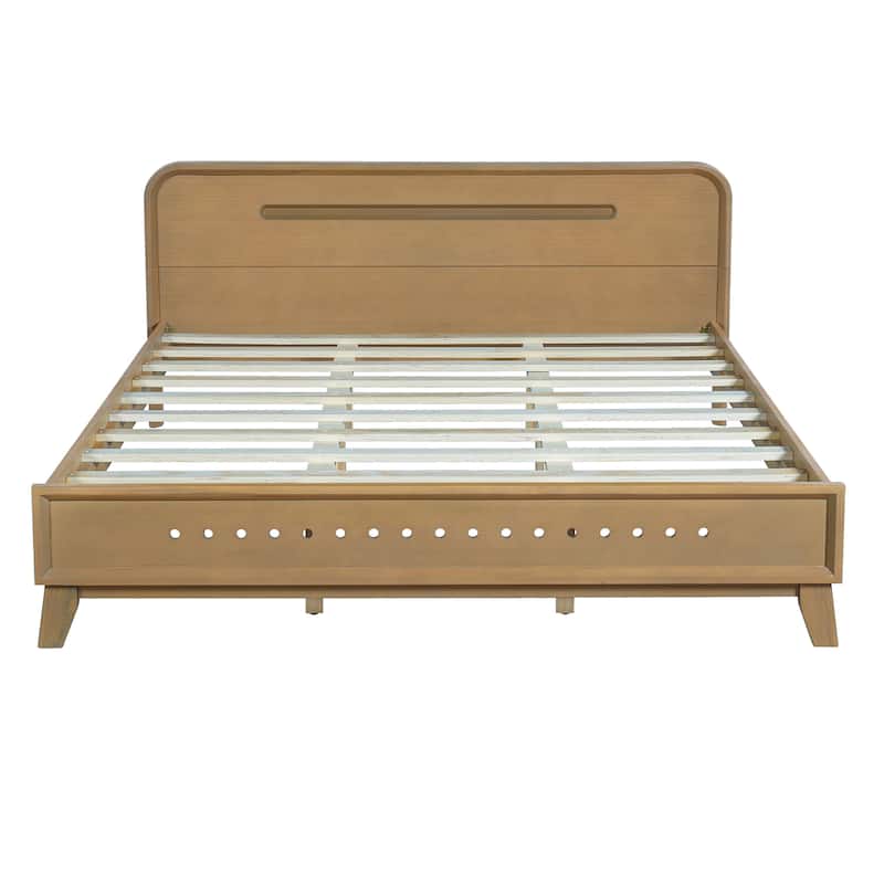 Christopher Knight Home- Alaric Solid Pine Wood Bed with Headboard