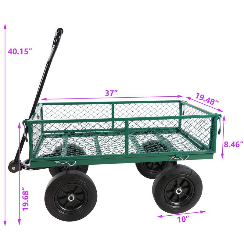 (Solid Wheels Wagon Cart) Solid Wheels Tools Cart Wagon Cart Garden Cart Trucks Make It Easier To Transport Firewood