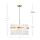 Casandra 5-light Shiny Bronze Chandelier with Clear Glass Bars - Shiny Bronze
