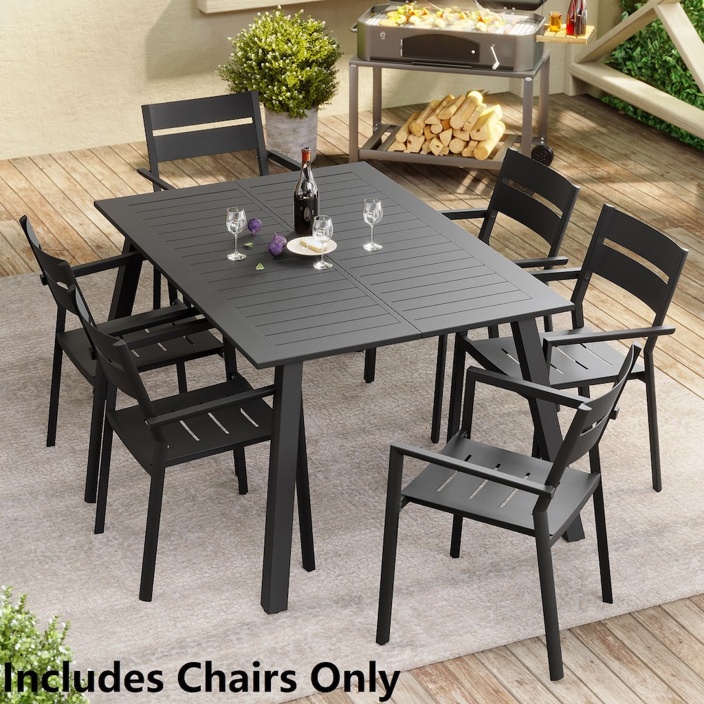 Outdoor Indoor Modern Aluminum Dining Chairs Stackable - See Picture