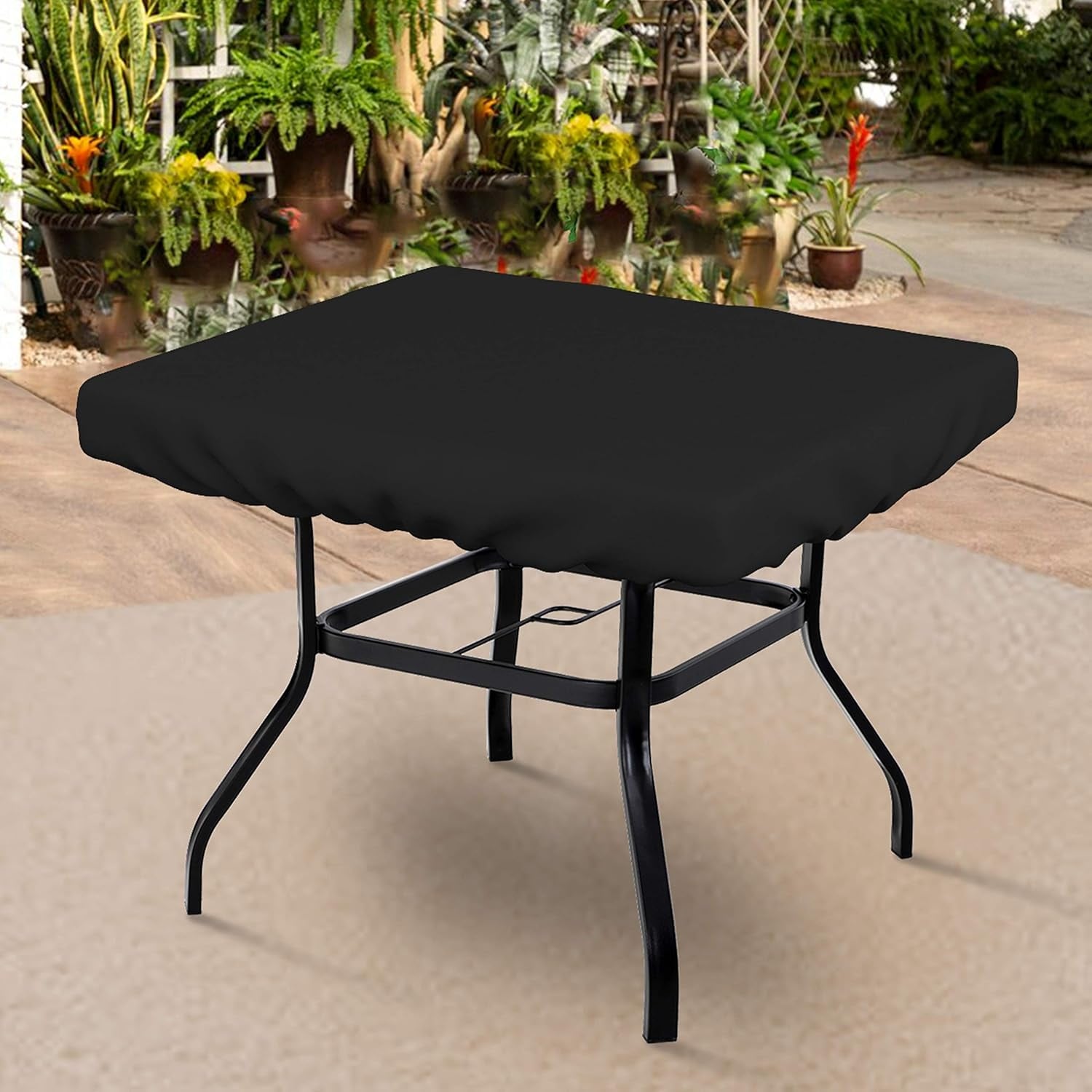 Covers&all Solid Beige Patio Table Cover UV Resistant