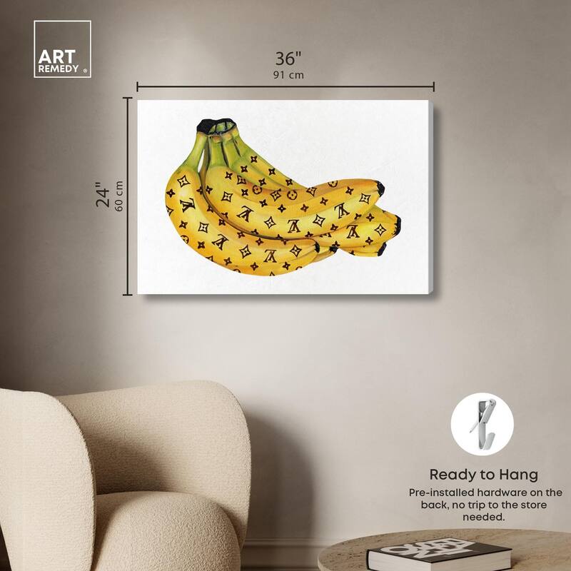 Fashion Bananas III Canvas by Art Remedy, Gallery Wrapped