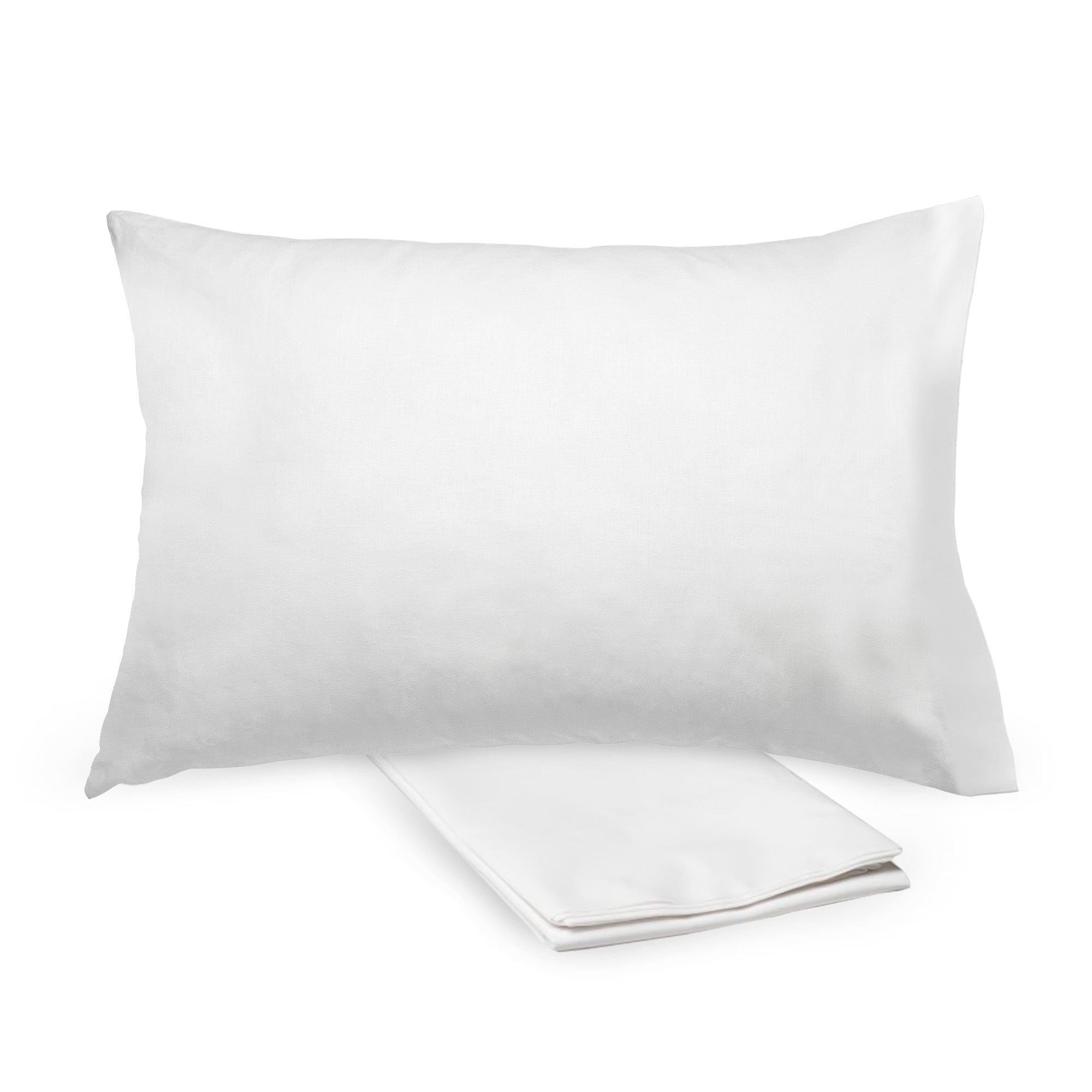 BreathableBaby Cotton Percale Pillowcase, For 13" x 18"/33 x 46 cm Toddler Pillow, Solids (2-Pack)