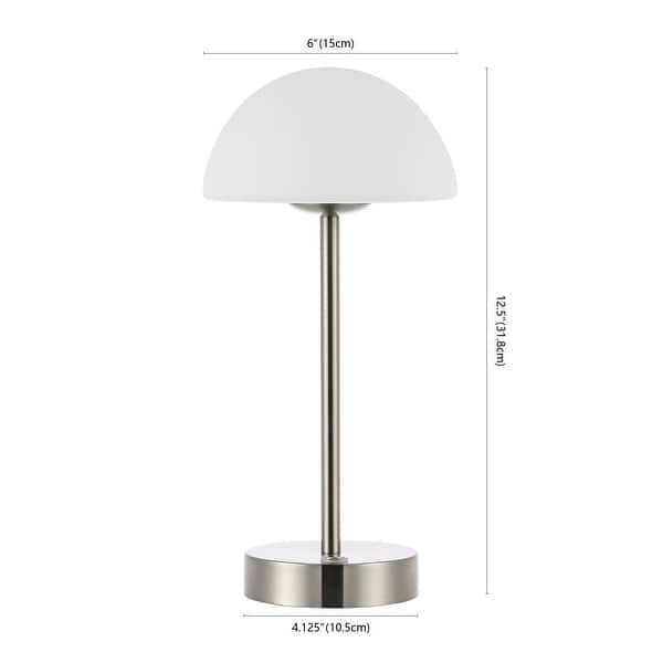 dimension image slide 2 of 6, JONATHAN Y Eliza 24.75" Industrial Designer Metal LED Task Lamp with USB Charging Port, Black - 12.5"