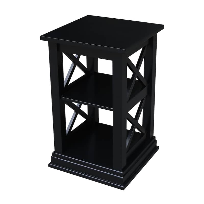 Hampton Solid Hardwood Accent Side Table - Black