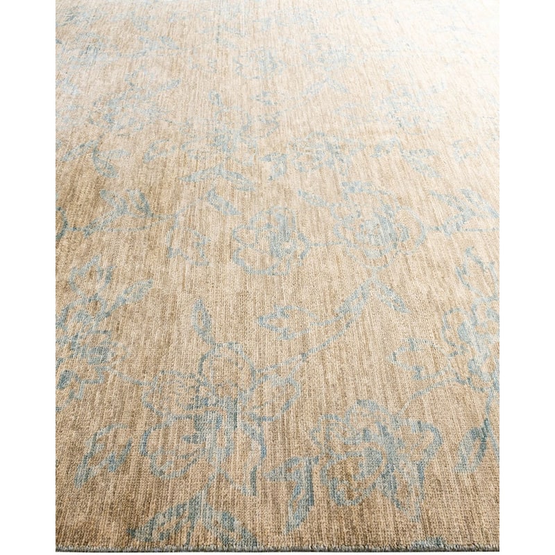 Modern One-of-a-Kind Handmade Area Rug - Brown, 8' 2" x 10' 1" - 8' 2" x 10' 1"
