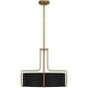 preview thumbnail 6 of 7, Hanley 4-Light Aged Brass Pendant - Aged Brass