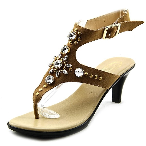 Callisto Womens CHERRY Leather Open Toe Casual Ankle Strap Sandals