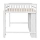 preview thumbnail 8 of 8, Full Size Loft Bed with 8 Open Storage Shelves and Built-in Ladder, Solid Wood Bed Frame for Kids and Teens,White