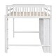 preview thumbnail 8 of 12, Full Size Loft Bed with Open Storage Shelves and Built-in Ladder