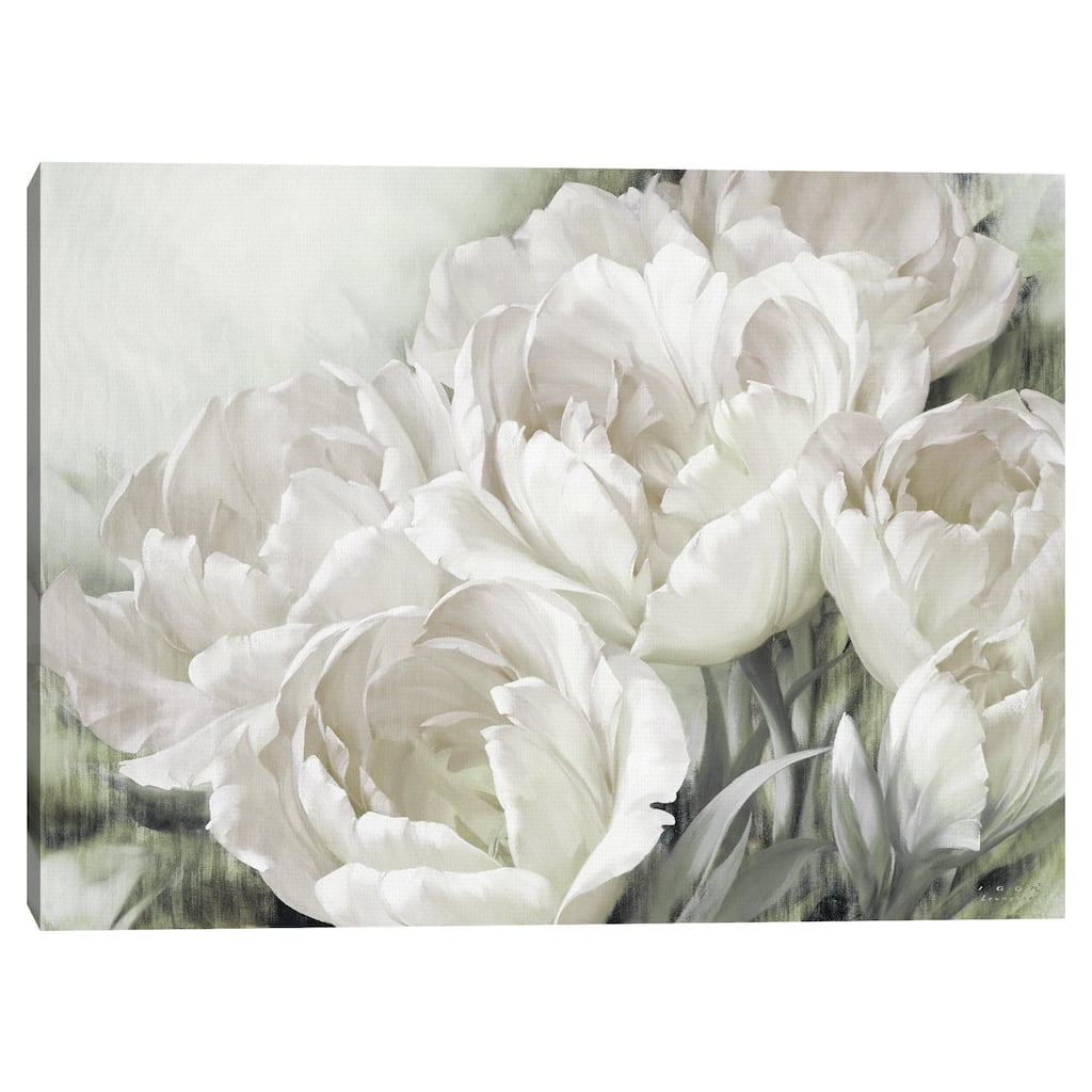 Angelique Tulips II White by Igor Levashov Canvas Art Print