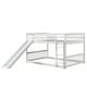 preview thumbnail 10 of 18, Full over Full Bunk Bed with Slide and Ladder in White Color, Easy Assembly