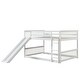 preview thumbnail 10 of 18, Full over Full Multiple Functional Bunk Bed with Slide and Ladder in White Color ,Modern & Clean Design,No Box Spring Needed