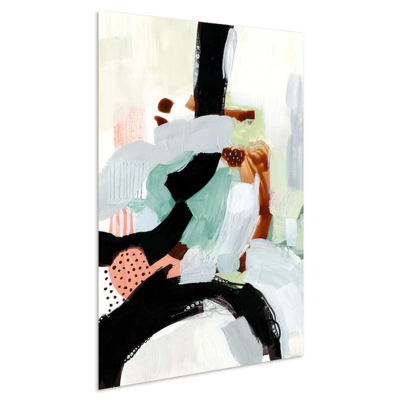 "Synchronal I" Frameless Free Floating Tempered Art Glass Wall Art by EAD Art Coop