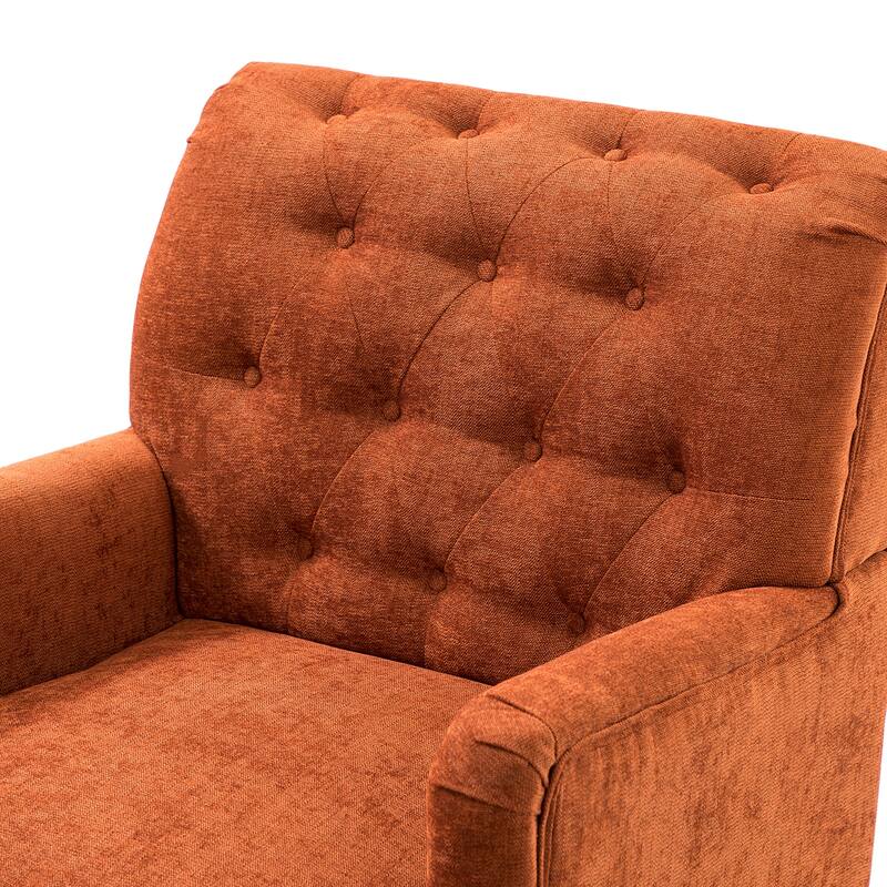 Geltrude Traditional Upholstered Accent Chair with Button Tufted Back Set of 2 by HULALA HOME