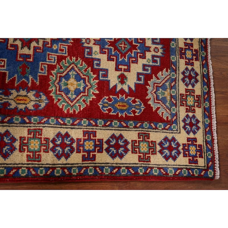 Red Kazak Oriental Foyer Rug Handmade Foyer Wool Carpet - 2'8" x 3'11"