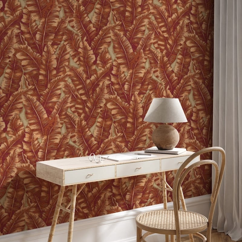 Botanical Exotic Plants Luxury Leaf Pattern Tropical Wallpaper