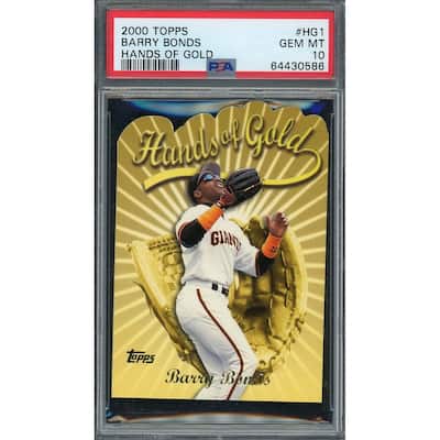 Barry Bonds 2000 Topps Hands of Gold Baseball Card #HG1 Graded PSA 10 - 8'6" x 11'6"