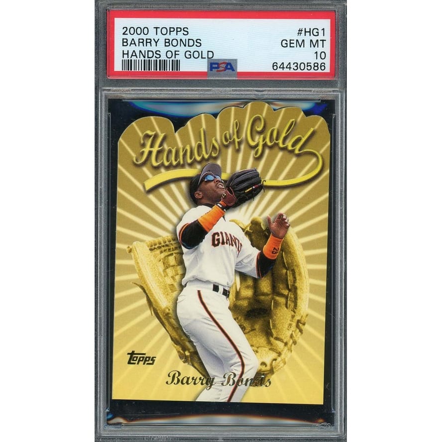 Barry Bonds 2000 Topps Hands of Gold Baseball Card #HG1 Graded PSA 10 - 8'6" x 11'6"