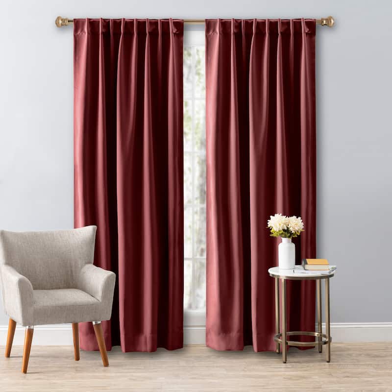 Ultimate Black Out Premium 2-Way Pocket Curtain Panel - 56"W x 84"L - Garnet
