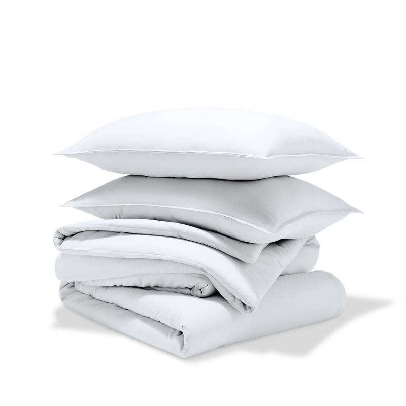 Bare Home Down Alternative Track Stitch Comforter Set