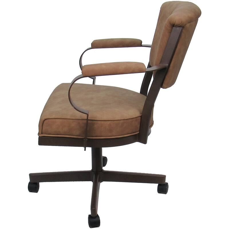 Miami Swivel Metal Caster Chair on Reading Base - 18" High Seat