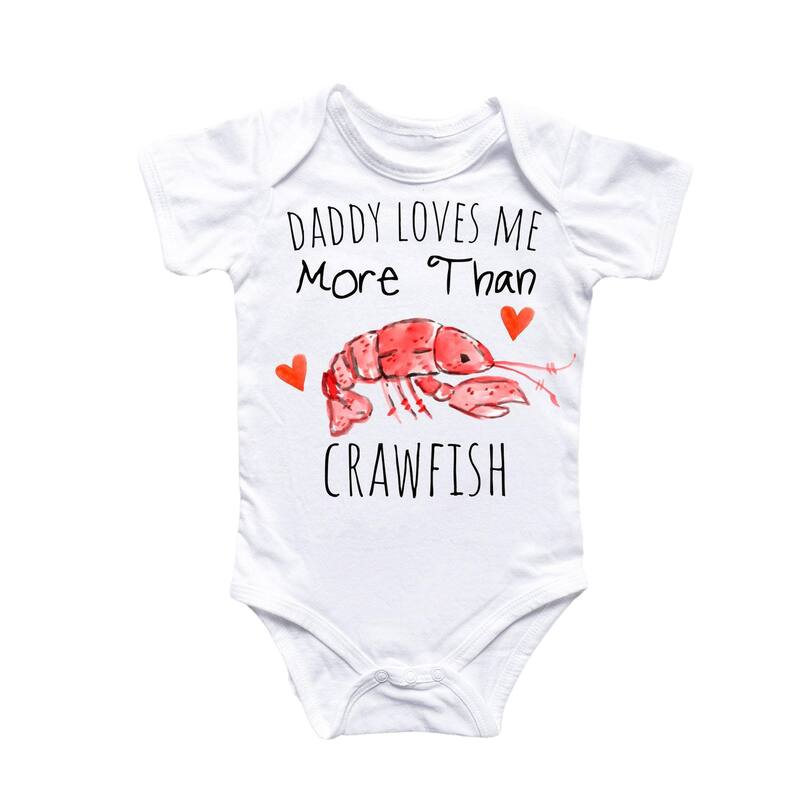 Crawfish Love Mommy - Baby Boy Girl Clothes Infant Bodysuit Funny Cute Newborn - Pink - 0-3M