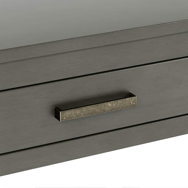 62.2'' Entryway Table, Minimalist Sofa Table with 3 Drawers, Painted Console Table with Bottom Shelf and Iron Handles