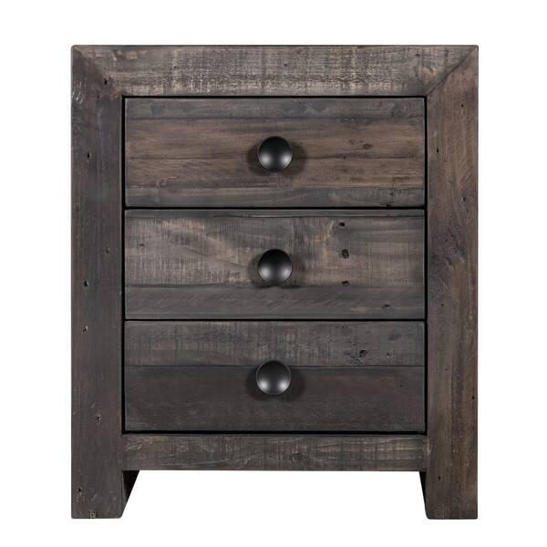 Shop Moes Home Collection Bt 1009 Vintage 21 1 2 Inch Wide Pine Wood Nightstand Gray Overstock 22102148