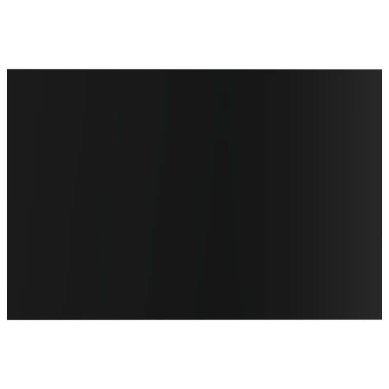 vidaXL Bookshelf Boards 4 pcs High Gloss Black 23.6"x15.7"x0.6" Chipboard
