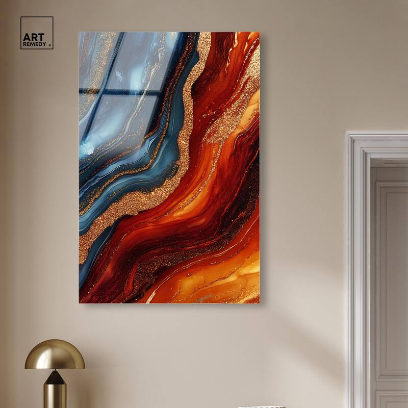 Gilded Galaxy Acrylic by Art Remedy, Ready to Hang