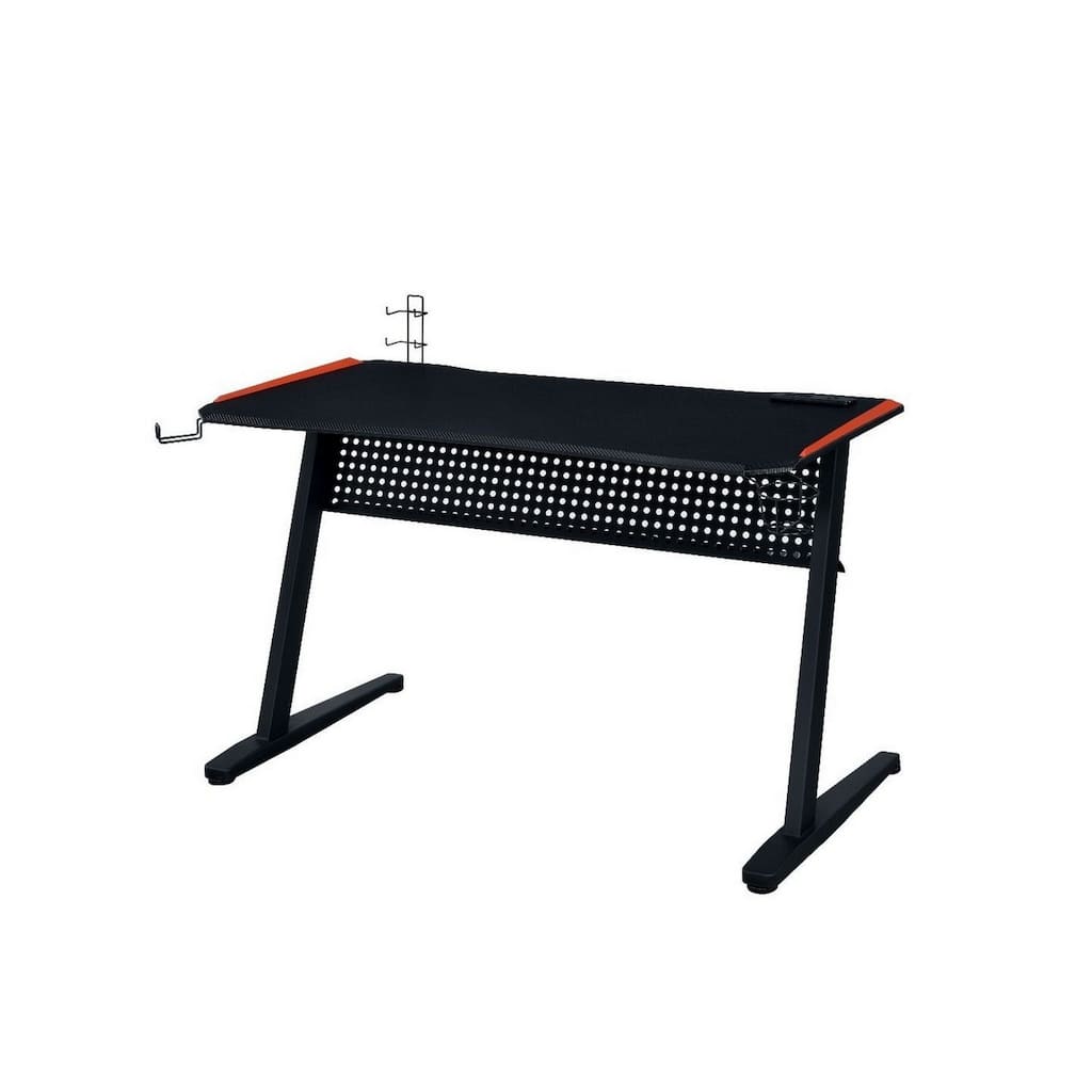 MDF Gaming Table with Cup and Controller Holders, Black