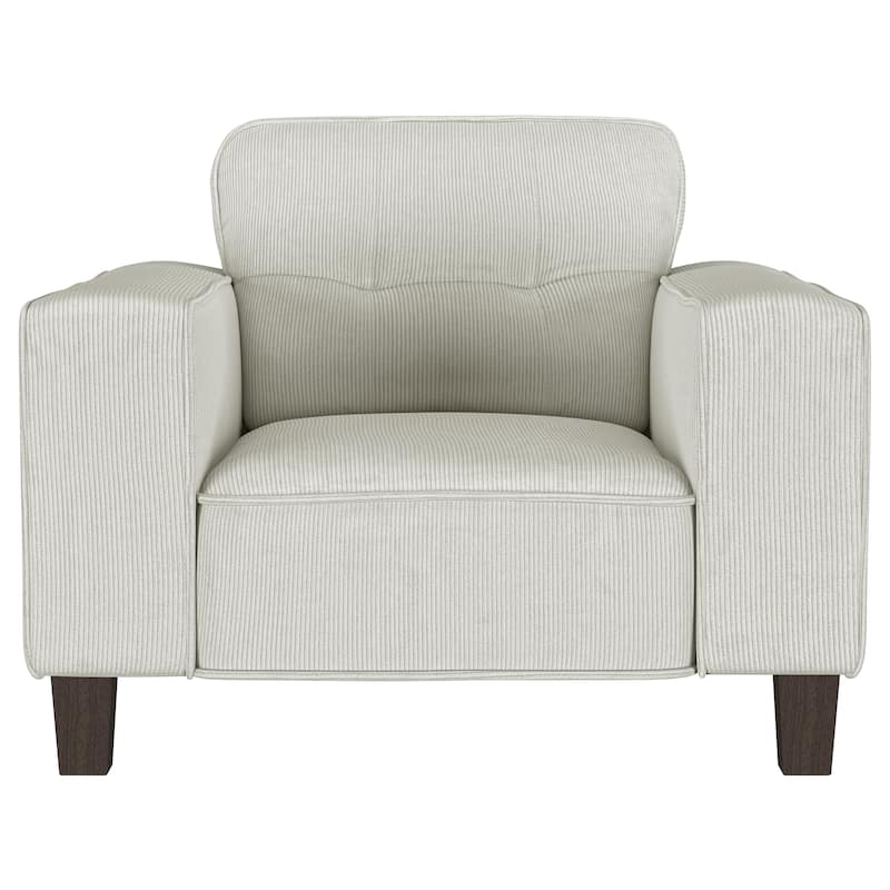 Deerhurst Upholstered Track Arm Tufted Accent Chair Charcoal
