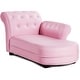 preview thumbnail 1 of 4, Kids Sofa Toddler Couch Children Chaise Lounge with Solid Wood Frame Pink