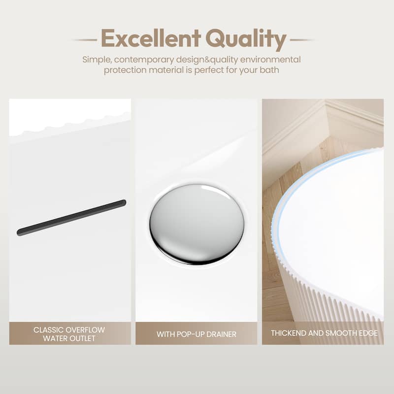 Linyi Freestanding Acrylic Soaking Bathtub