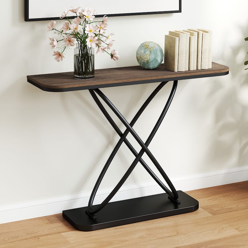 47.4" Industrial Console Table for Entryway Sofa Table - 47.4"L x 14"W x 32.8"H