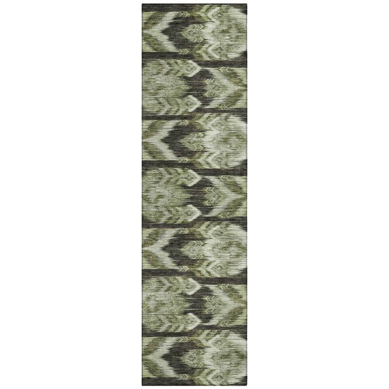 Machine Washable Indoor/ Outdoor Chantille Abstract Boho Rug