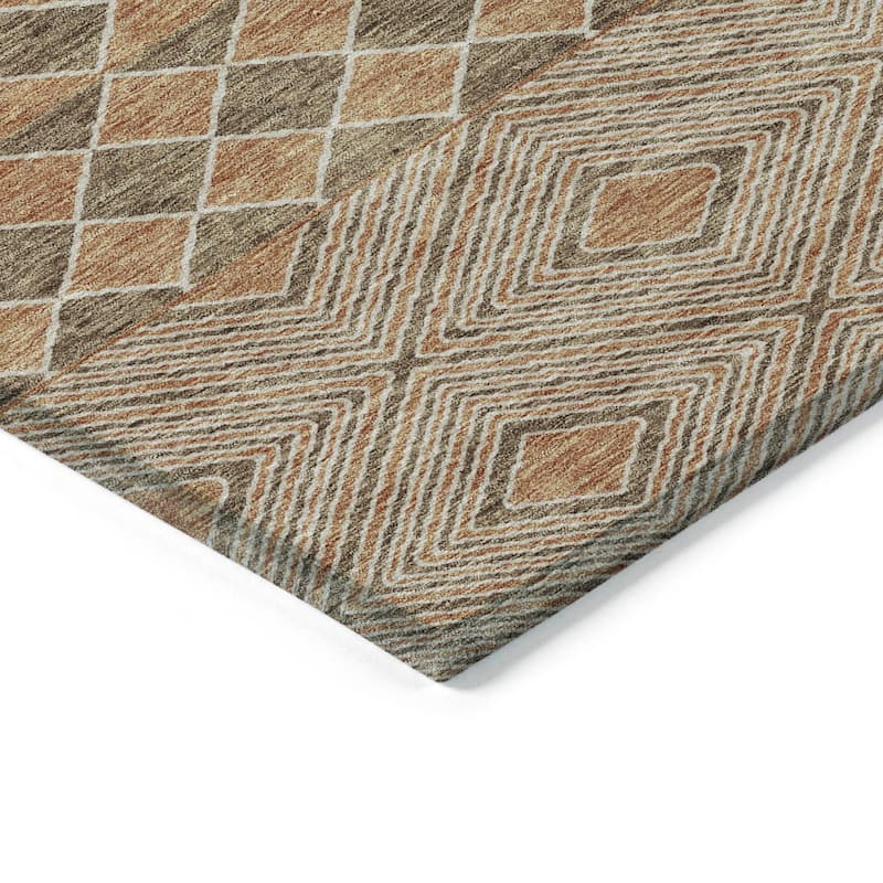 Machine Washable Indoor/ Outdoor Chantille Boho Moroccan Rug